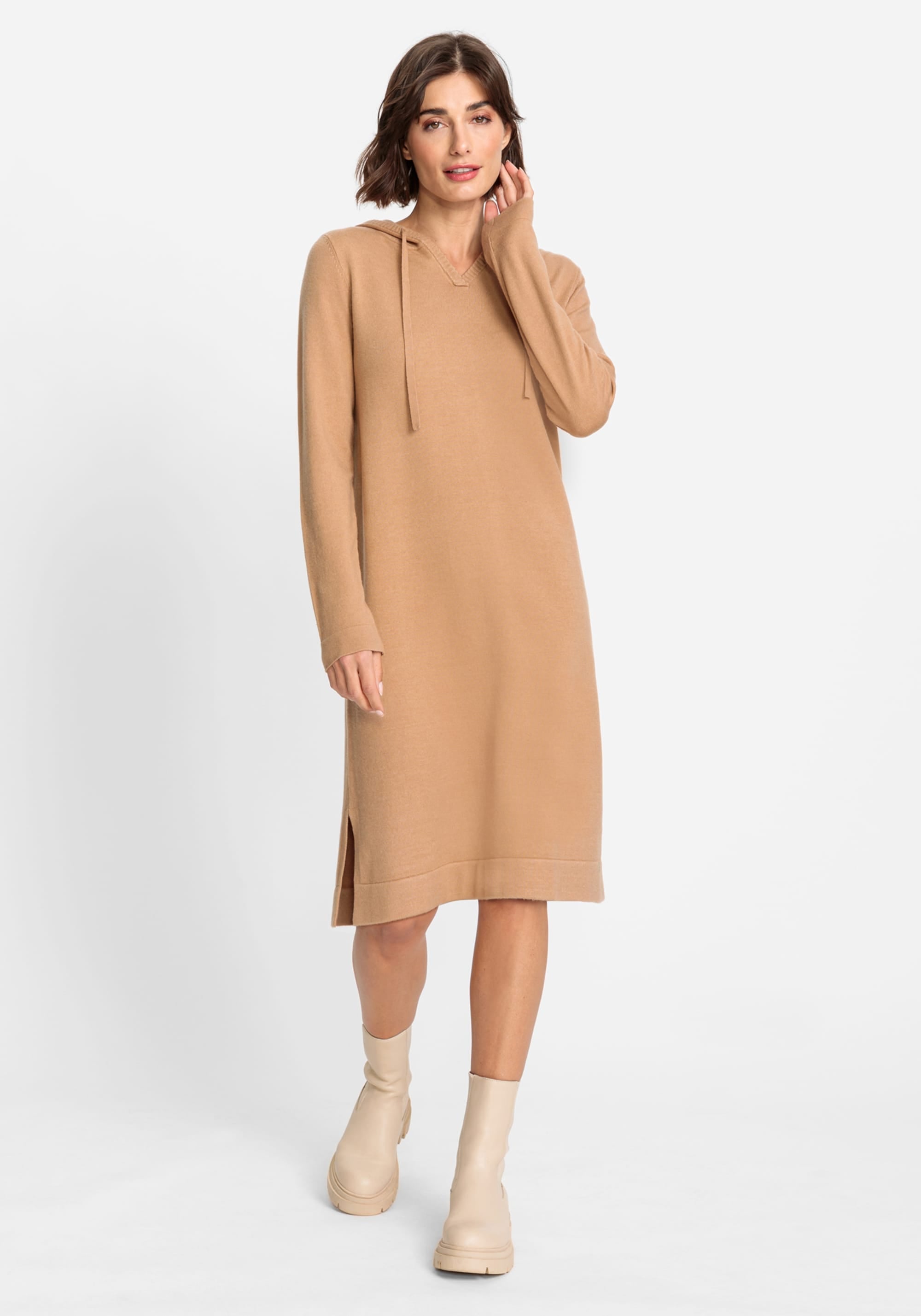 Long Sleeve 1/4 Zip Sweater Dress - Olsen Fashion Canada