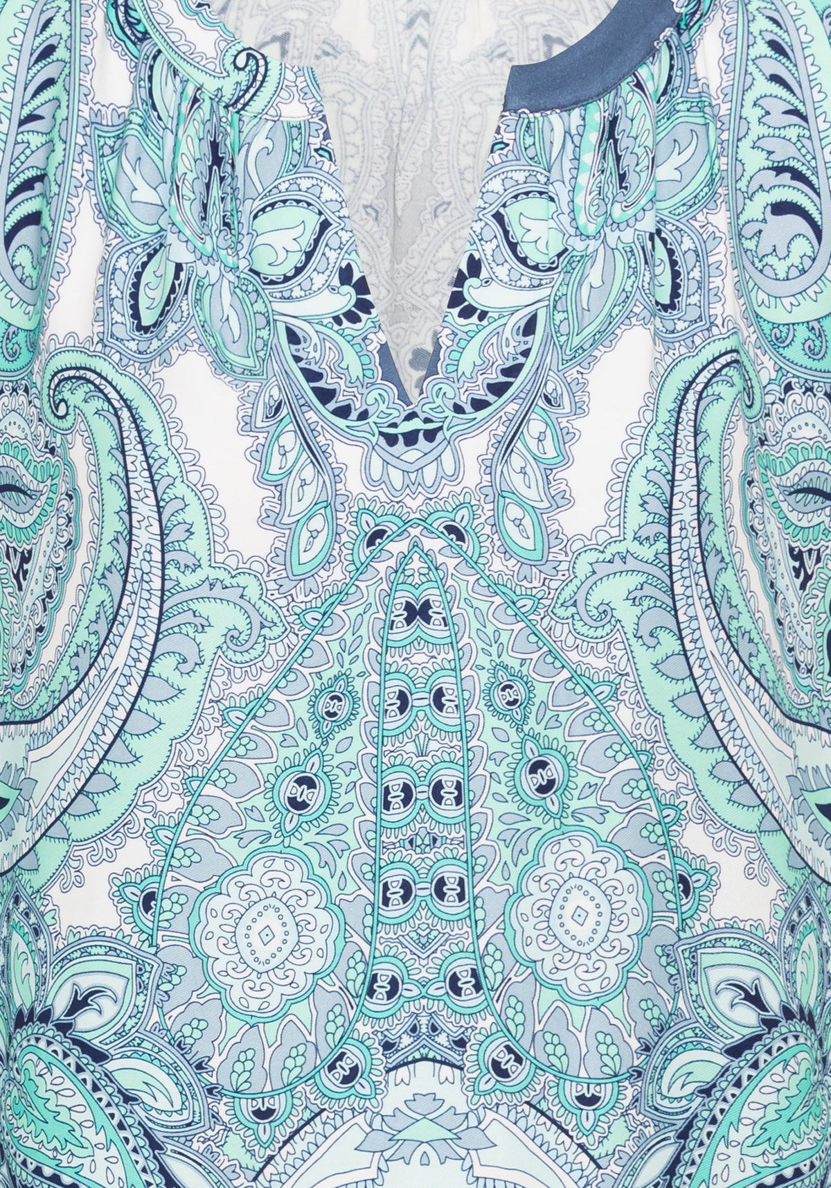 Robe tunique à manches 3/4 en tissu Paisley