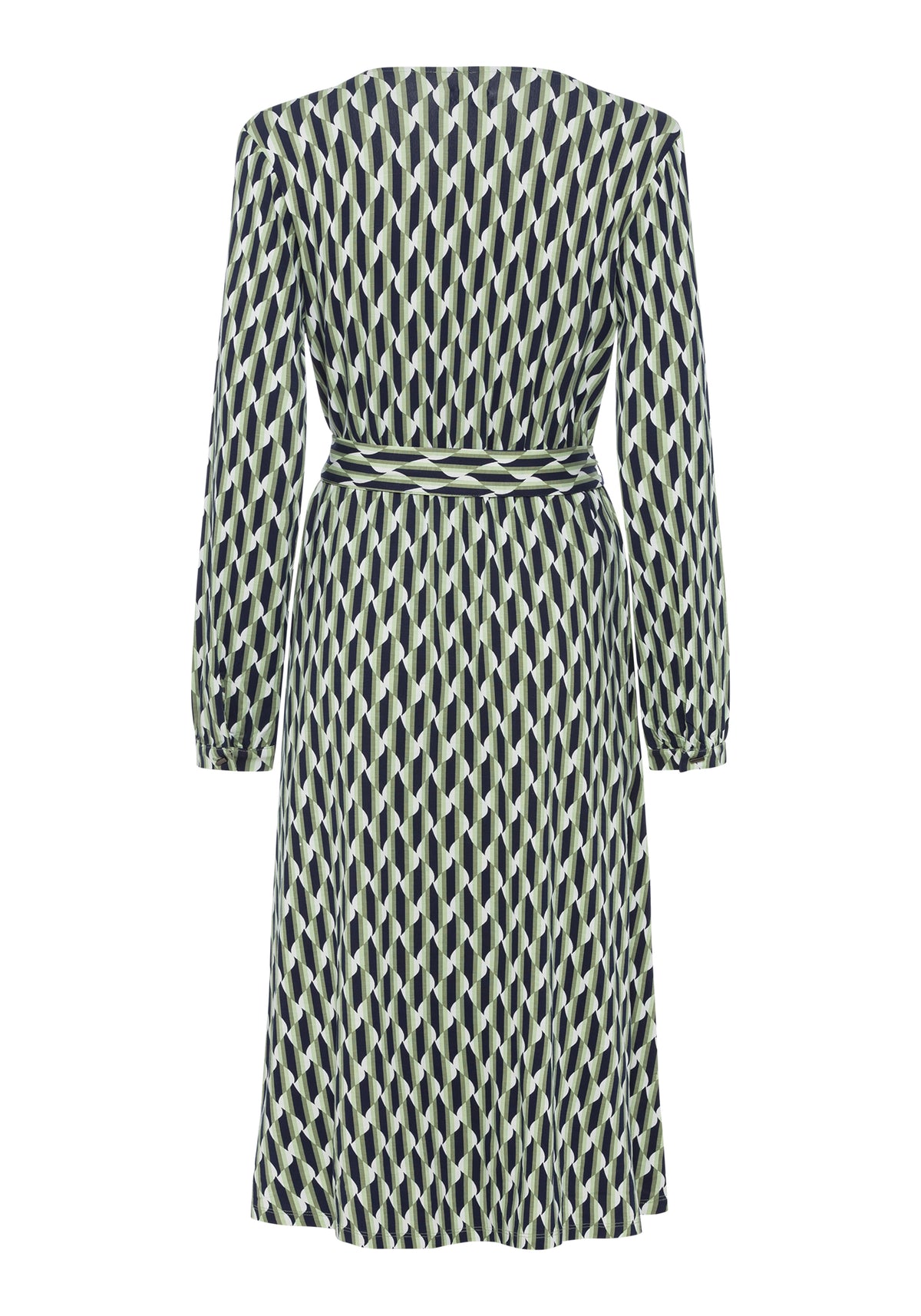 Faux enveloppant A-Line Retro Print Dress