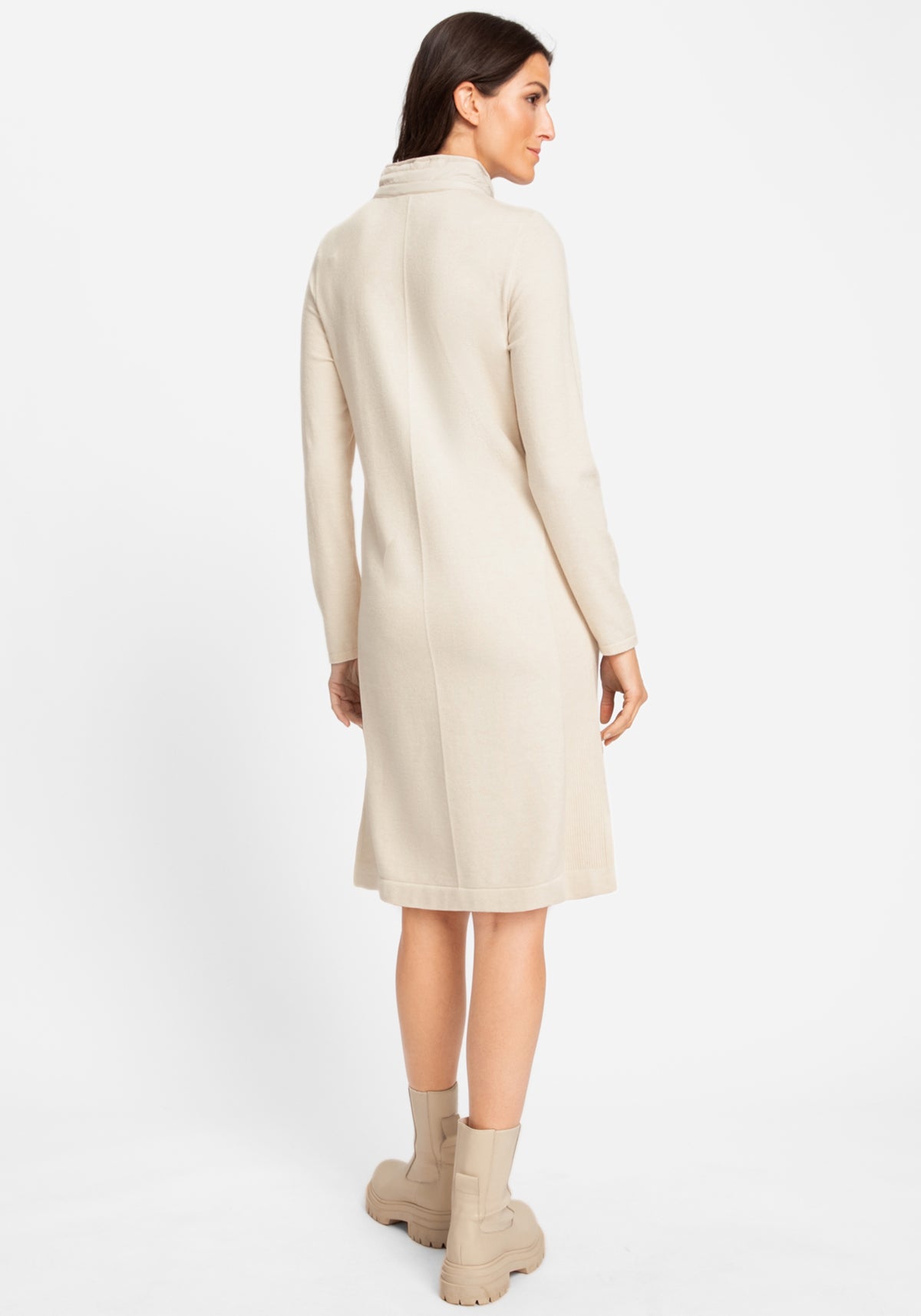 Viscose Blend 1/4 Zip Sweater Dress