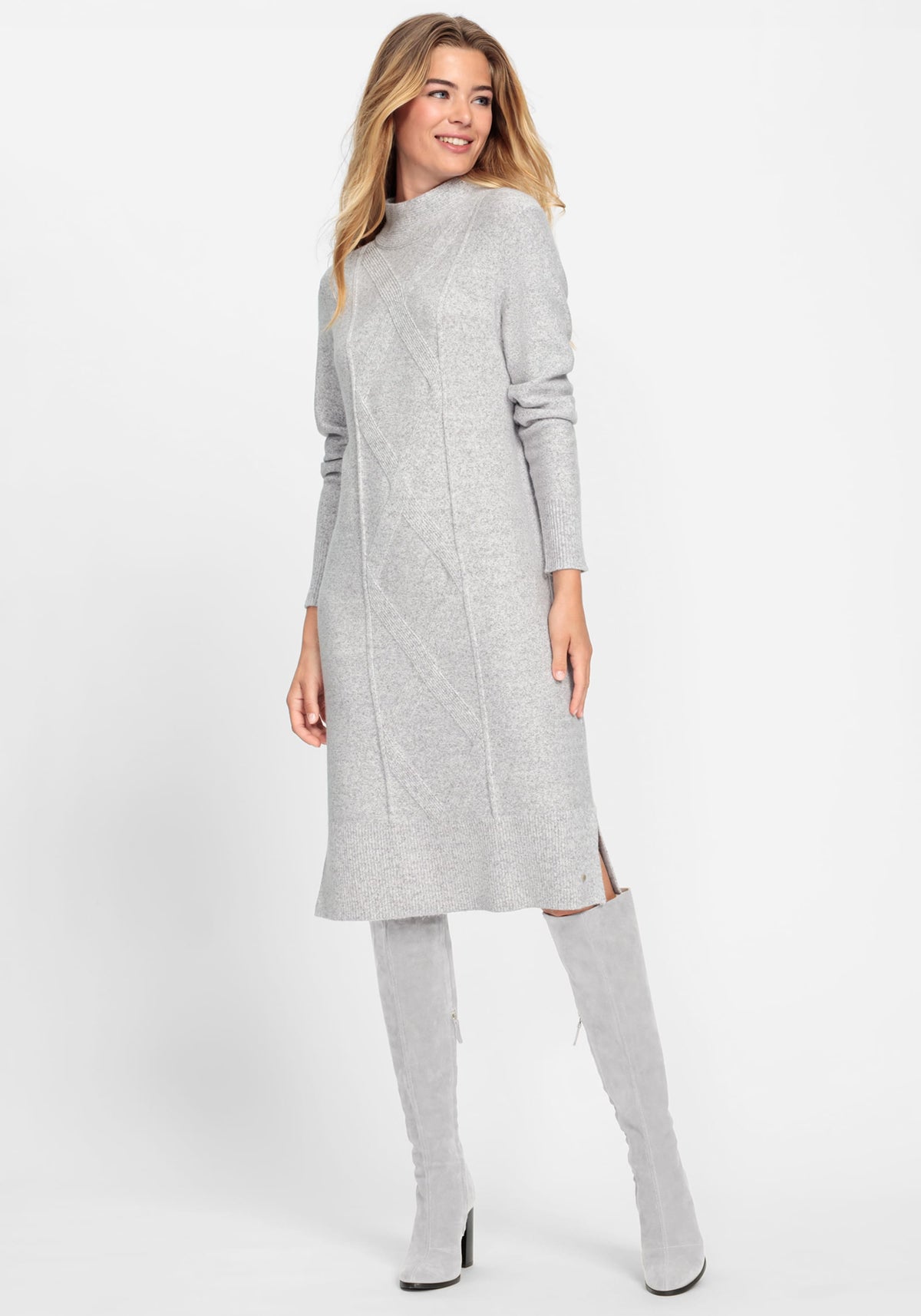 Funnel Neck Sweater Dress