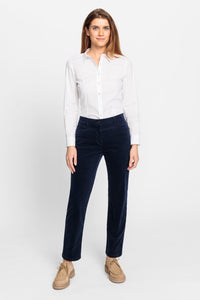 Pantalon droit en micro-corde Lisa Fit