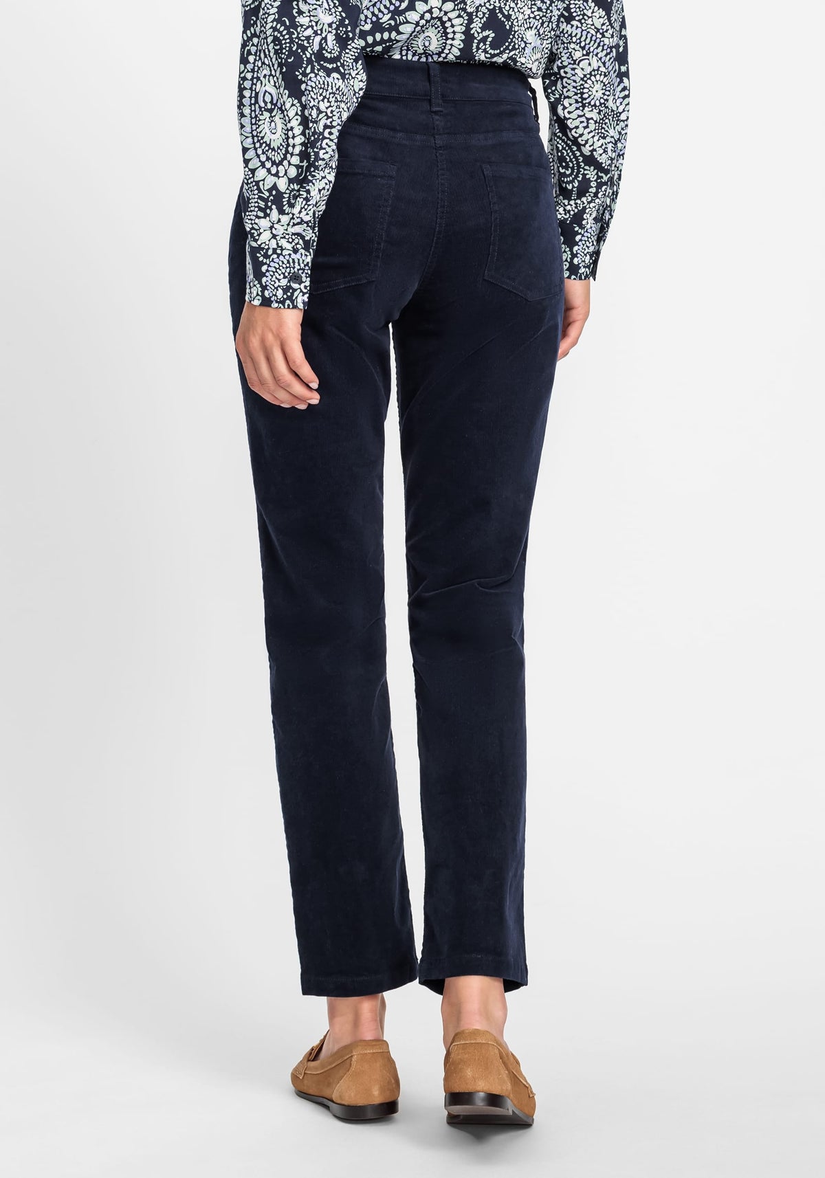 Pantalon droit en micro-corde Lisa Fit