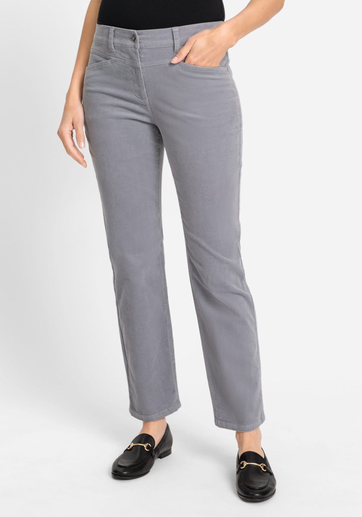 Pantalon droit Lisa à micro-cordes