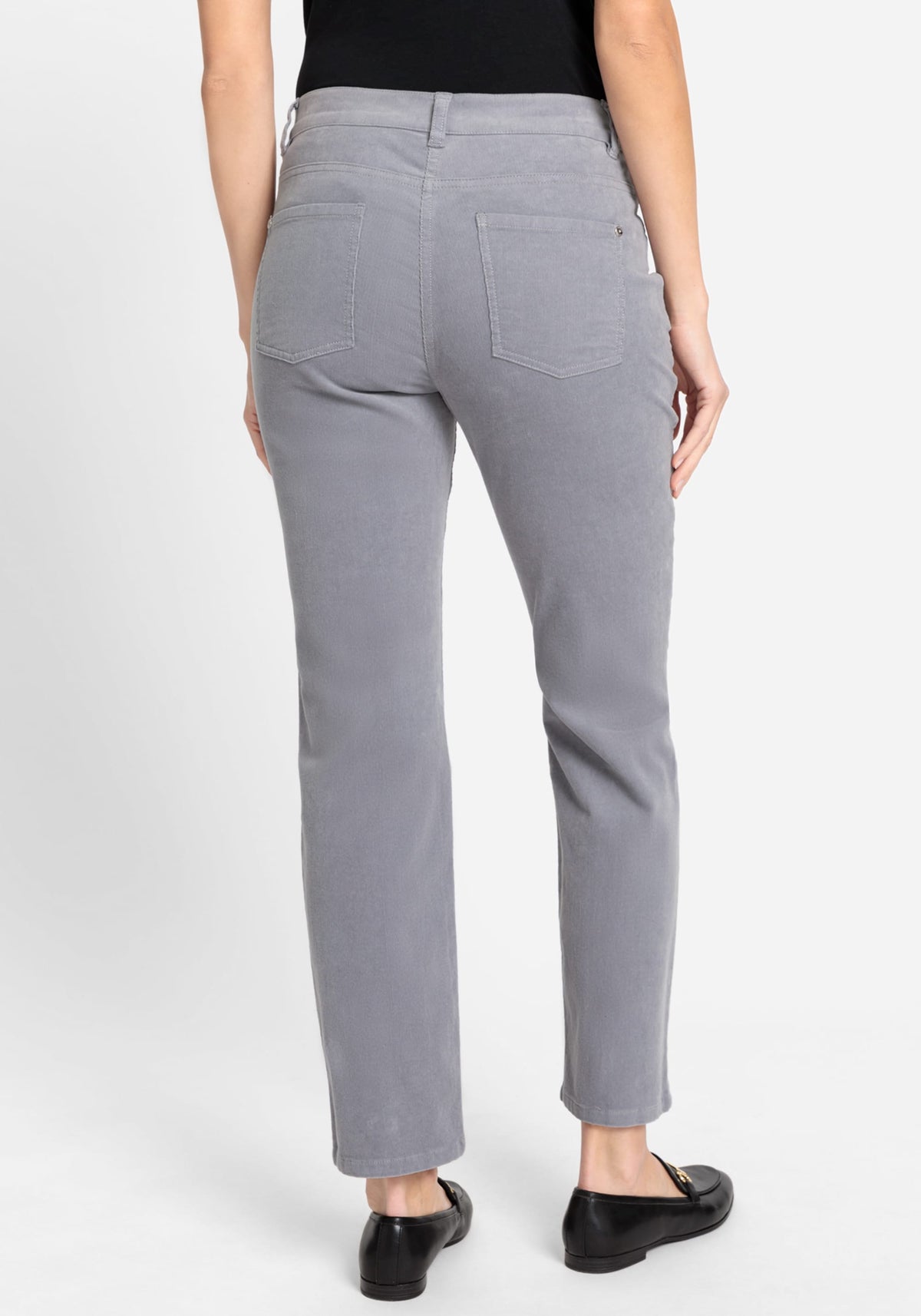 Pantalon droit Lisa à micro-cordes