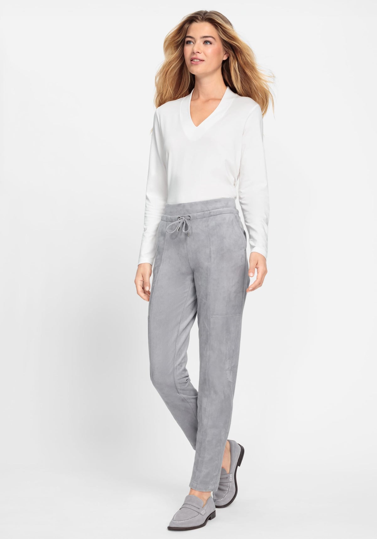 Lisa Fit Straight Leg Suedene Pantalon