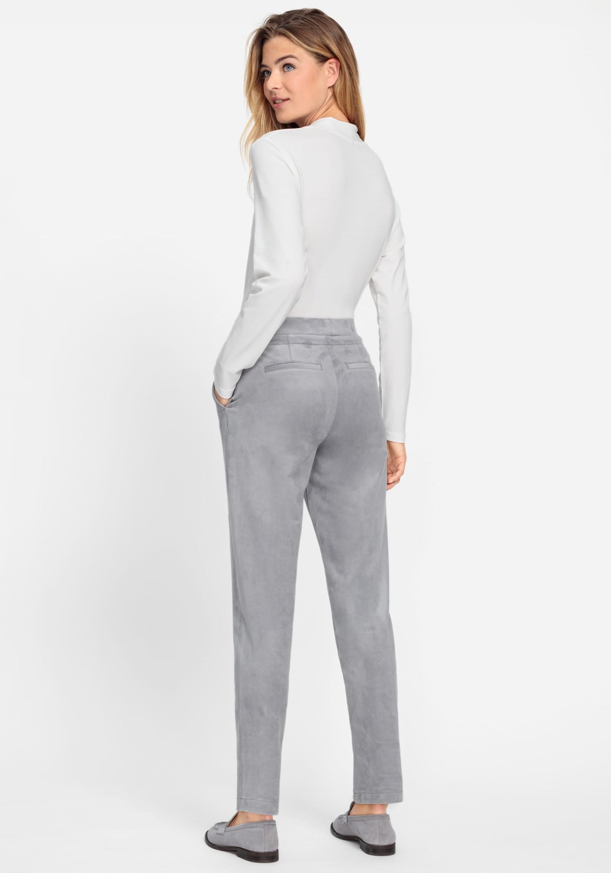 Lisa Fit Straight Leg Suedene Pantalon