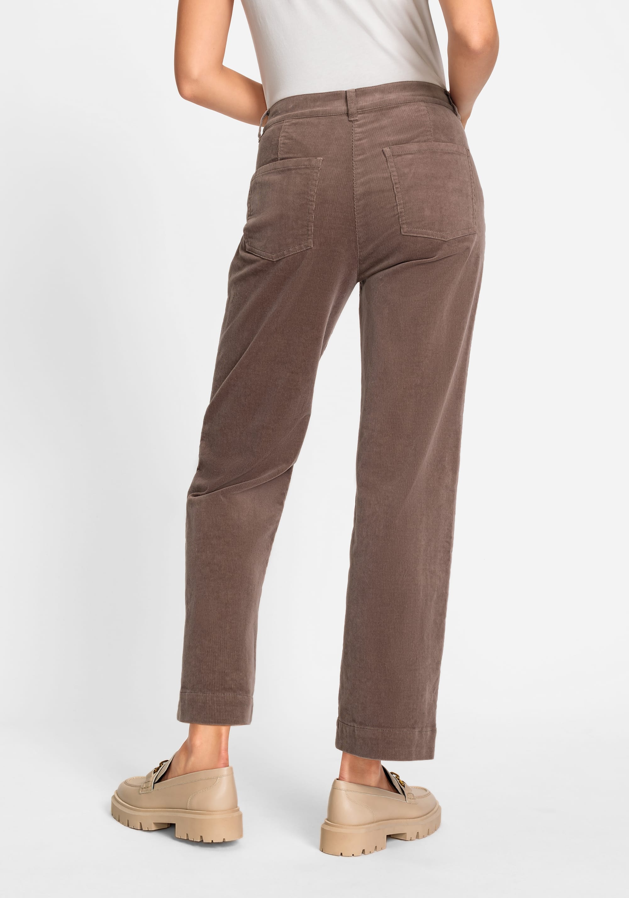 Mona Fit Straight Leg Micro Cord Cropped Pant - Olsen Fashion Canada