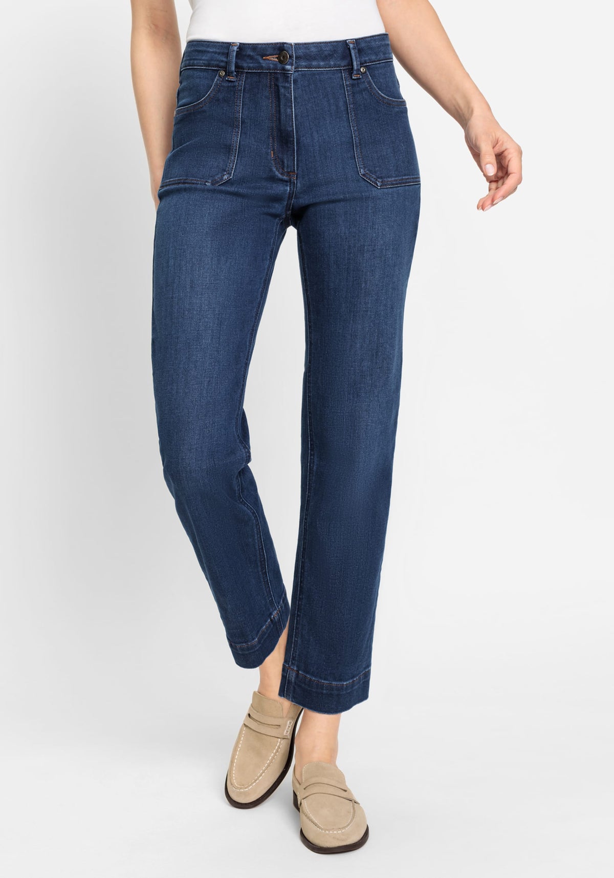 Mona Fit Straight Leg Power Stretch Cropped Jean contenant du REPREVE®.