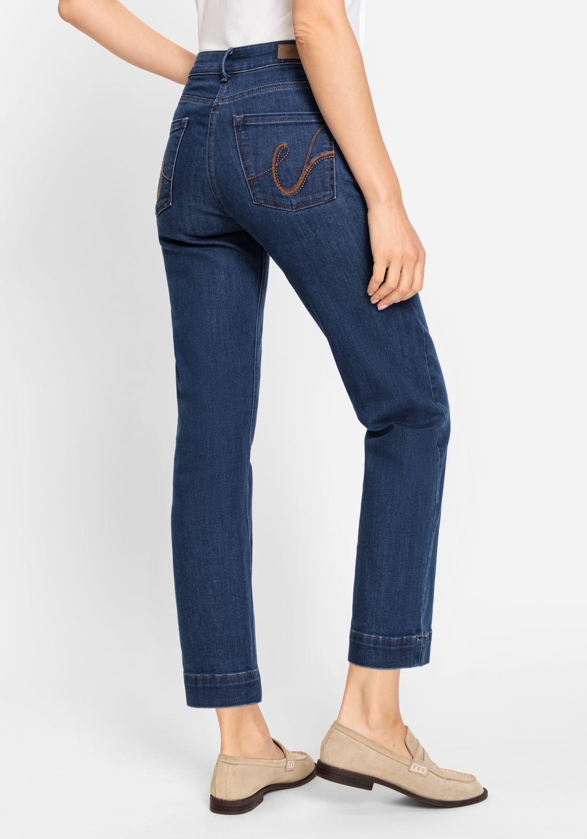 Mona Fit Straight Leg Power Stretch Cropped Jean containing REPREVE®