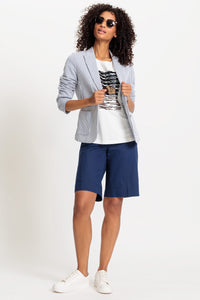 Mona Fit Straight Leg Cotton Linen Short