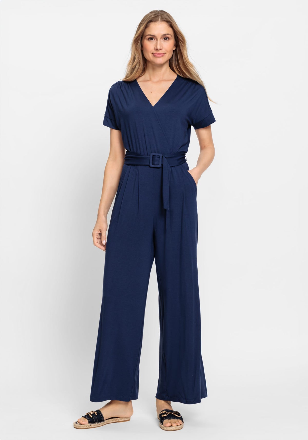 Anna Fit Wide Leg Jumpsuit contenant LENZING™ ECOVERO™ Viscose