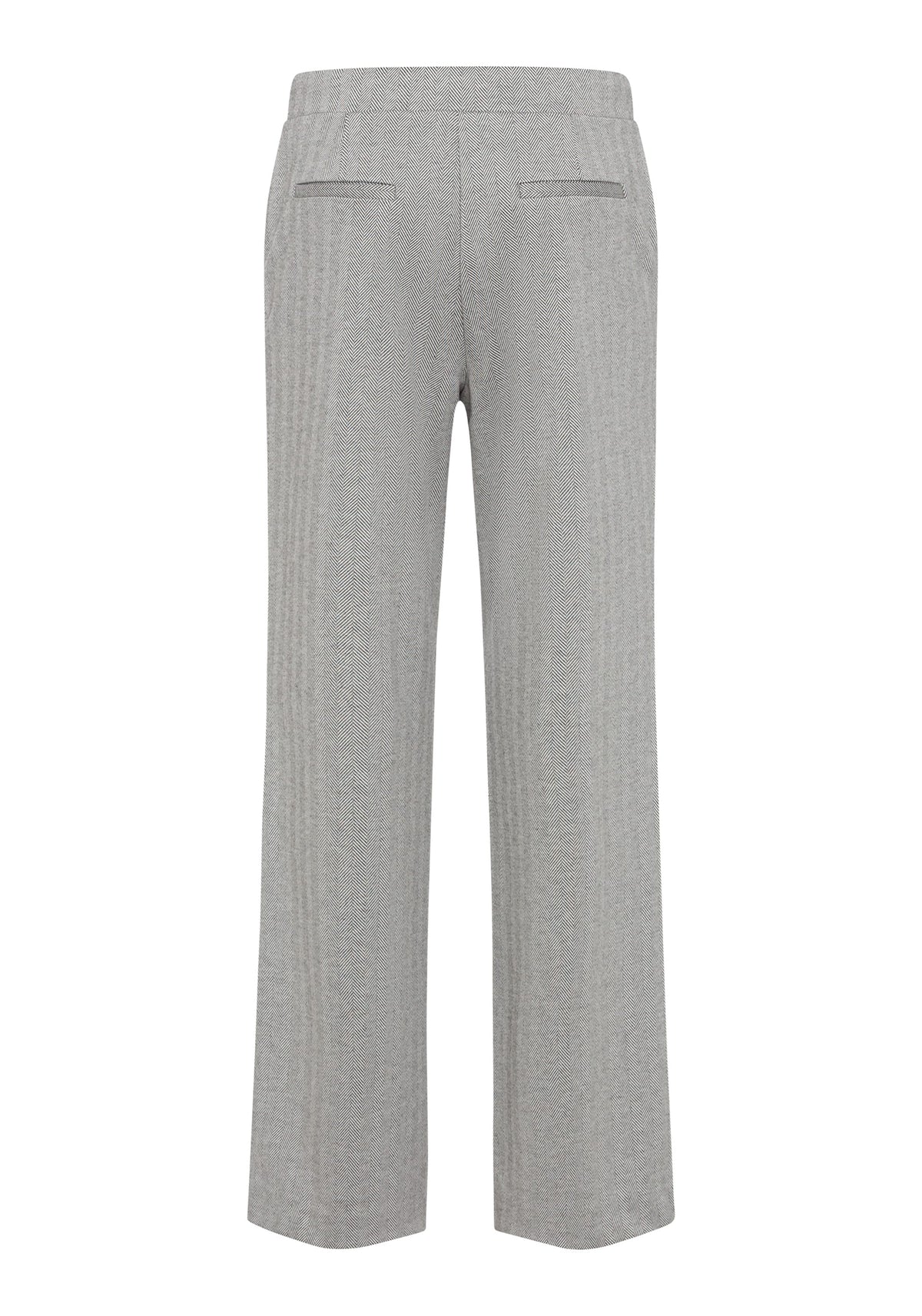 Anna Fit Wide Leg Herringbone Pant