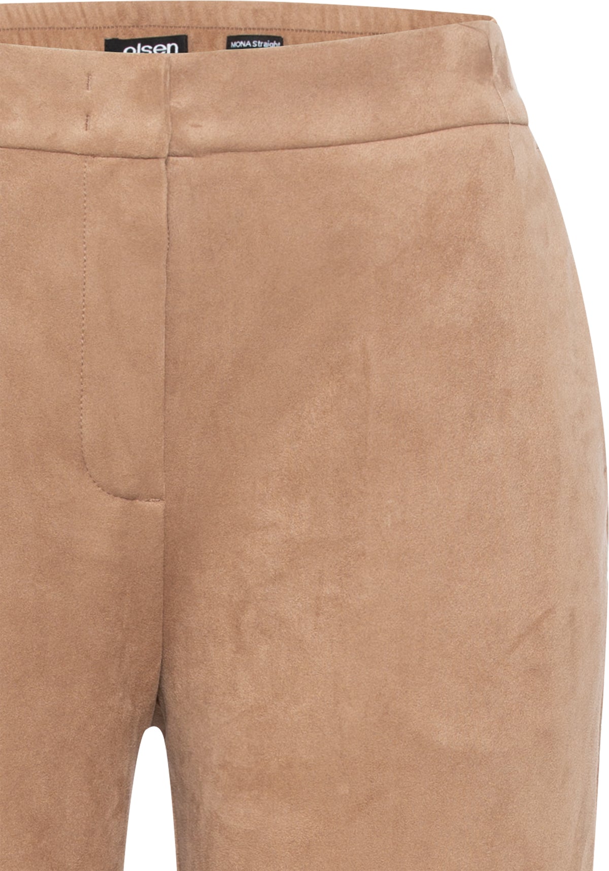 Mona Straight Fit Faux Suede Pant