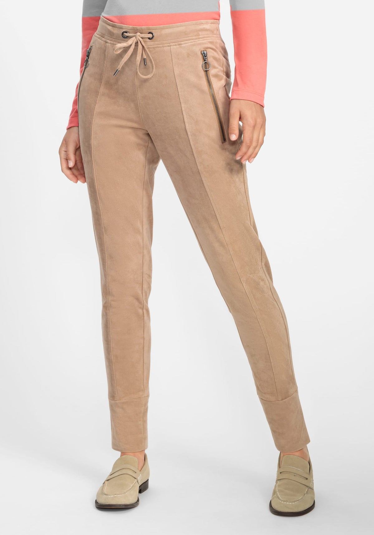 Lisa Fit Straight Leg Faux Suede Pant