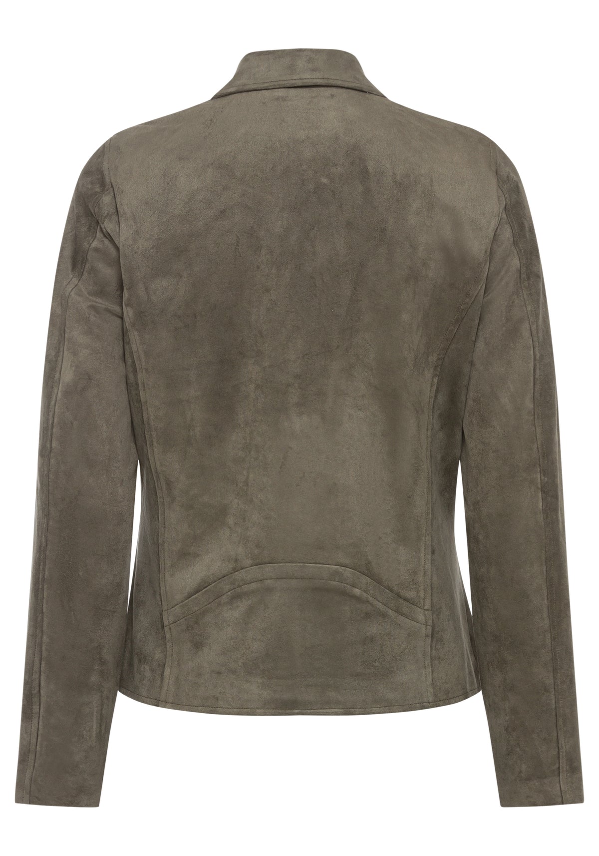 Faux Suede Biker Jacket