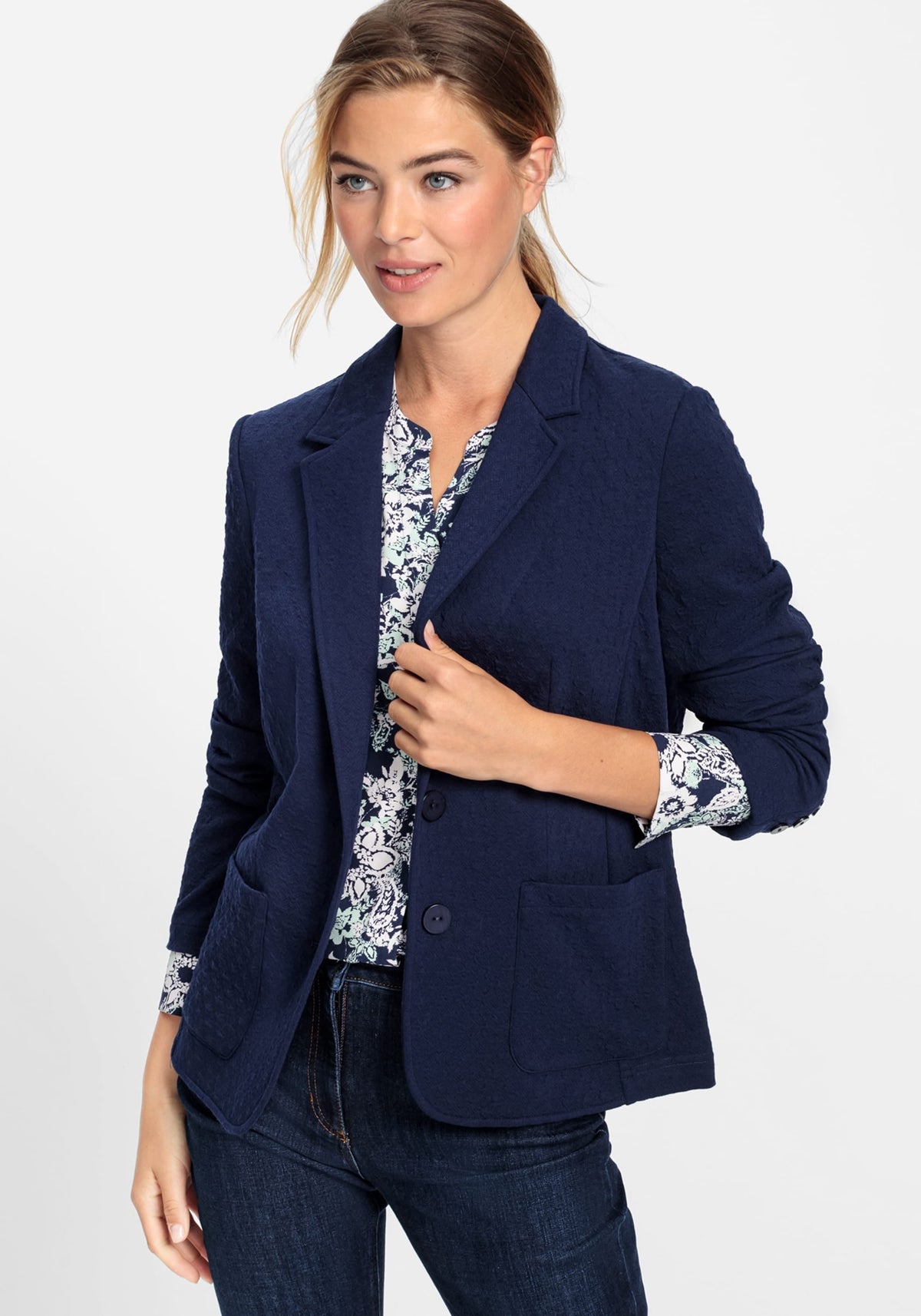 Blazer en maille texturée