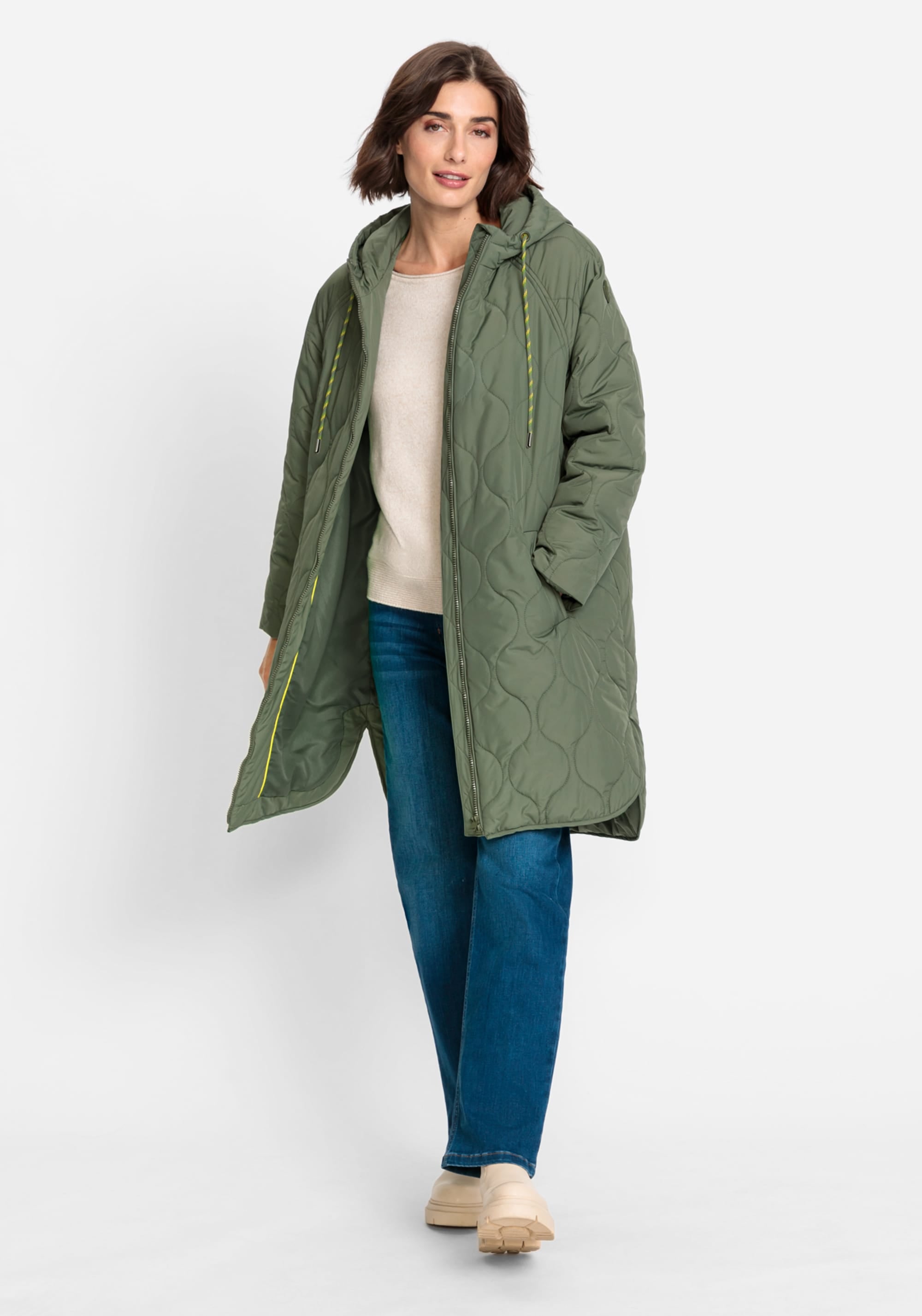 Quilted Hooded Car Coat containing REPREVE® - Olsen Fashion Canada