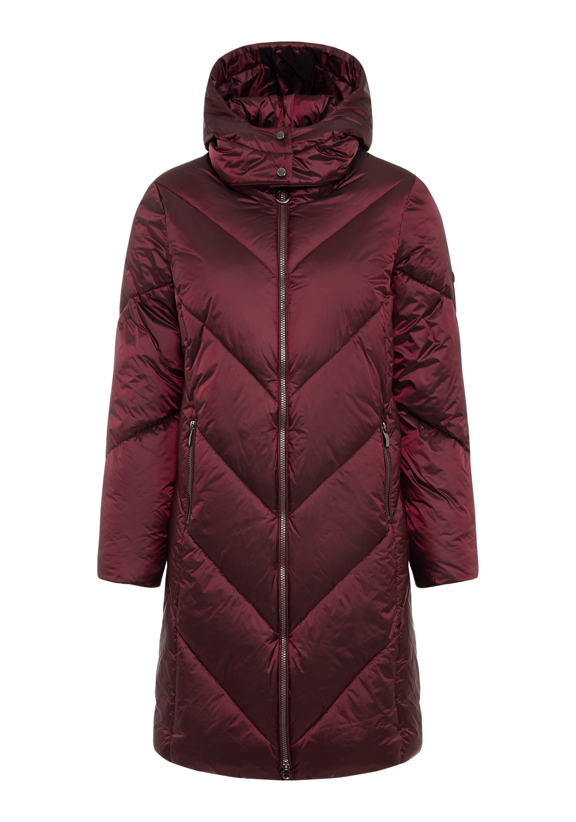 Longline Quilted Coat with Removable Hood made with 3M