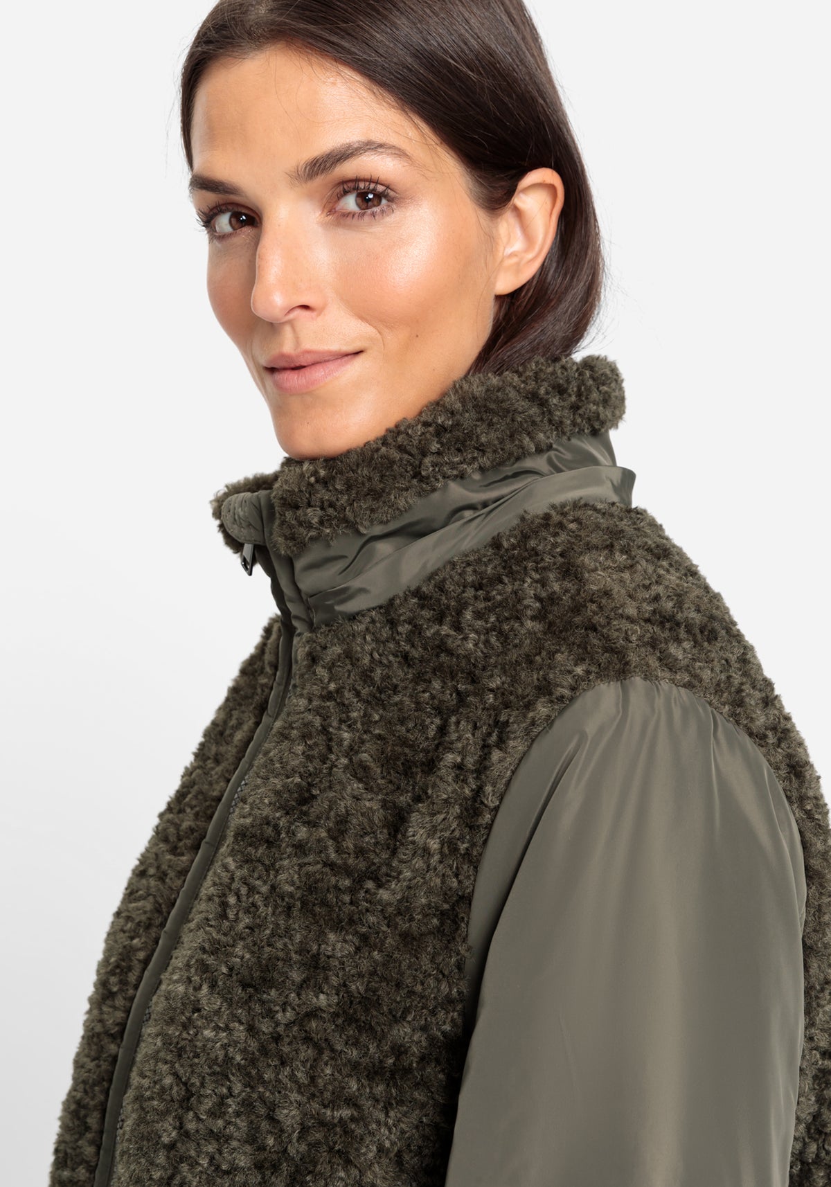 Manteau mixte avec capuche amovible