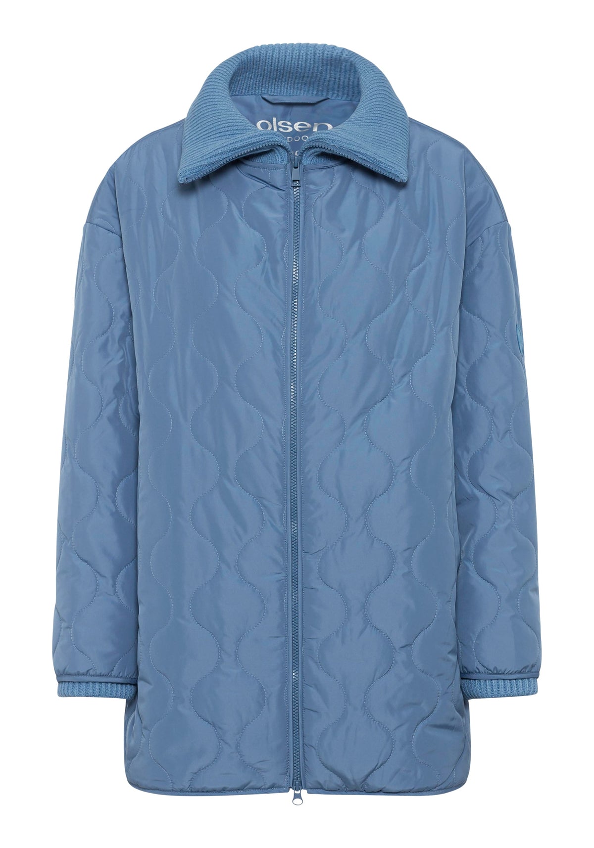 Quilted High Collar Car Coat