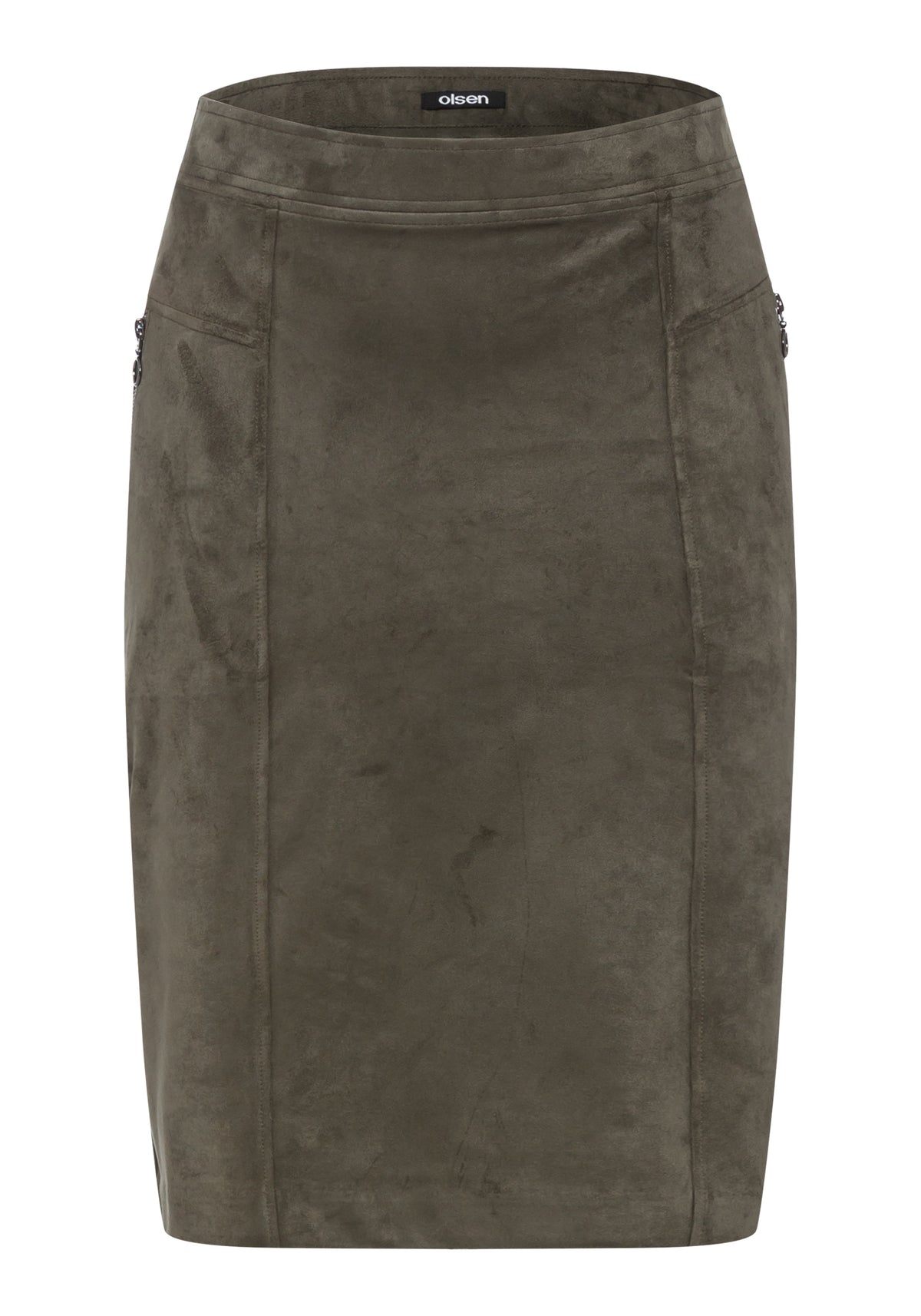 Pull-On Full Suede Skirt