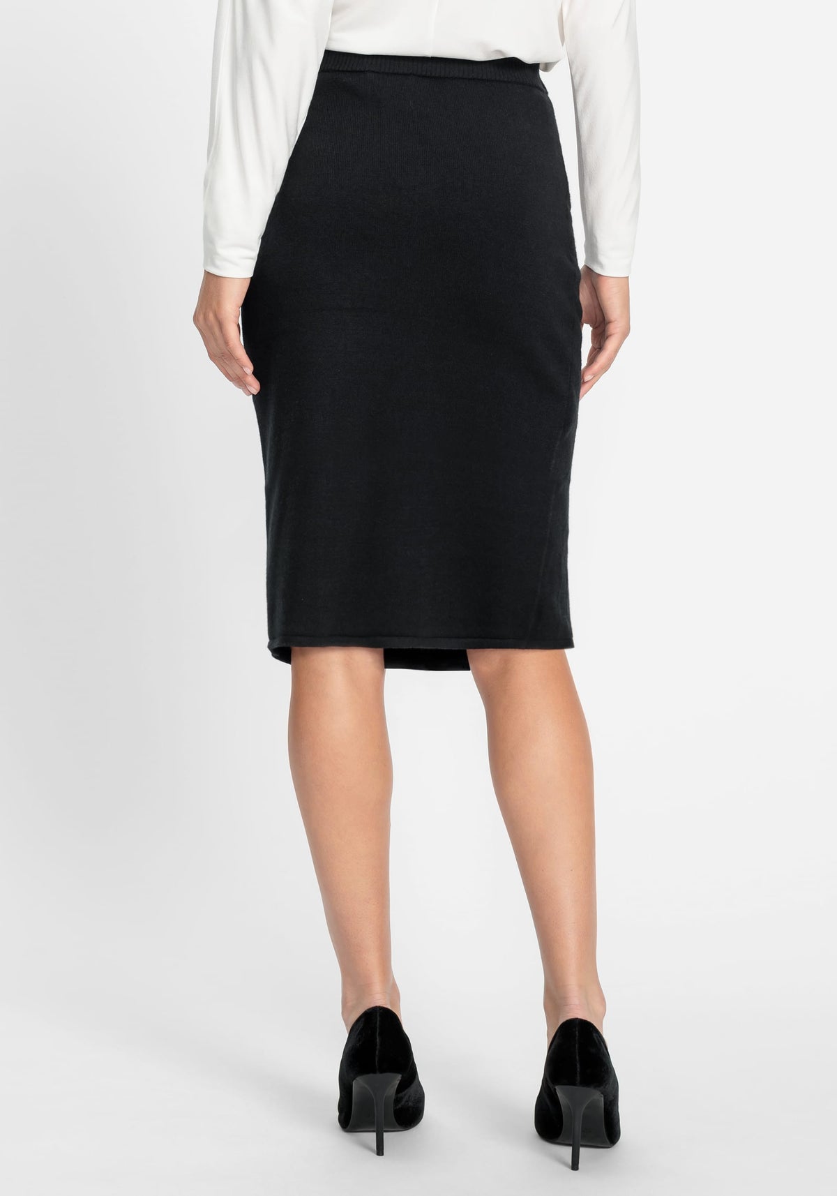 Faux Wrap Knit Skirt