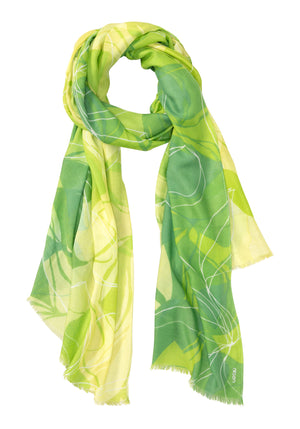 Lime green online scarf