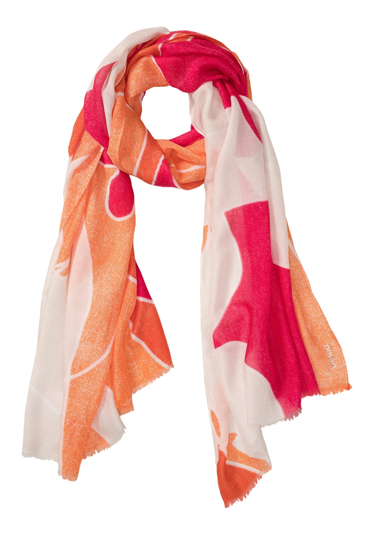 Large Scale Abstract Floral Scarf