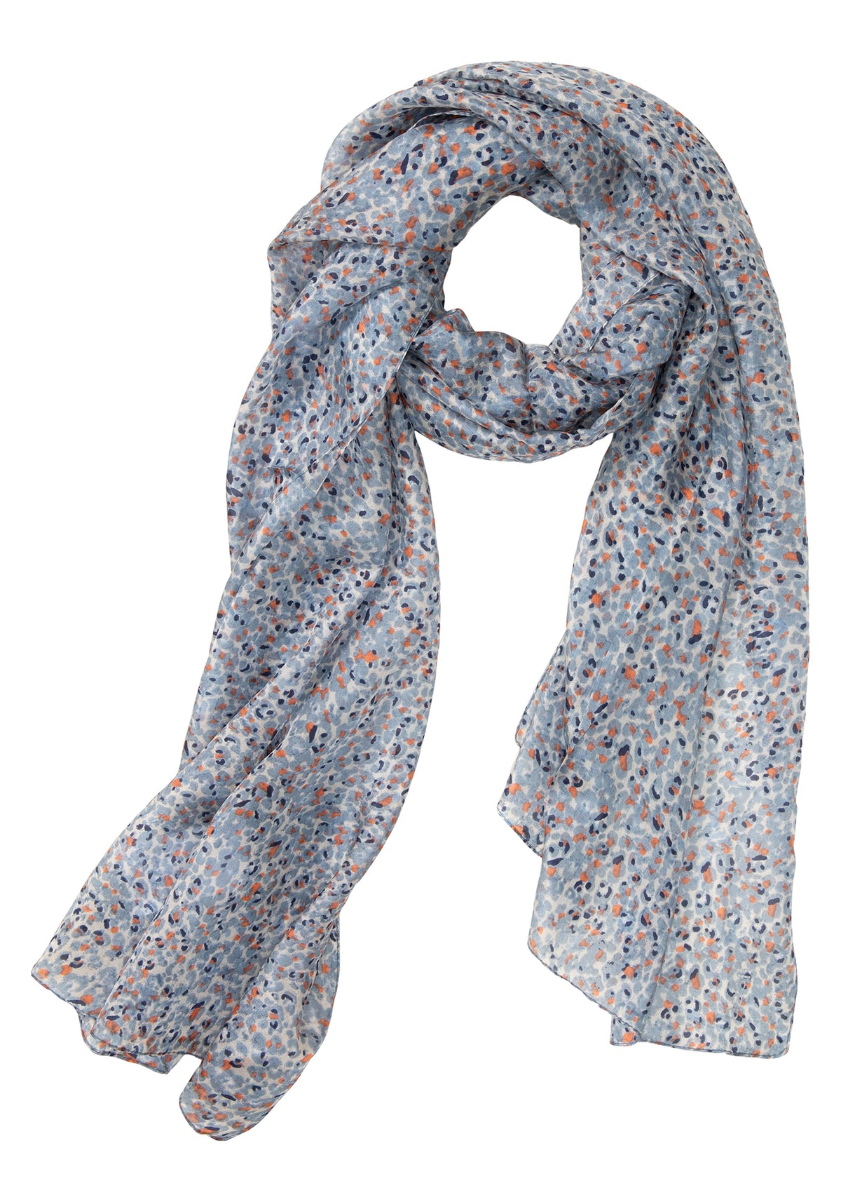 100% soie Micro Leo Print Scarf