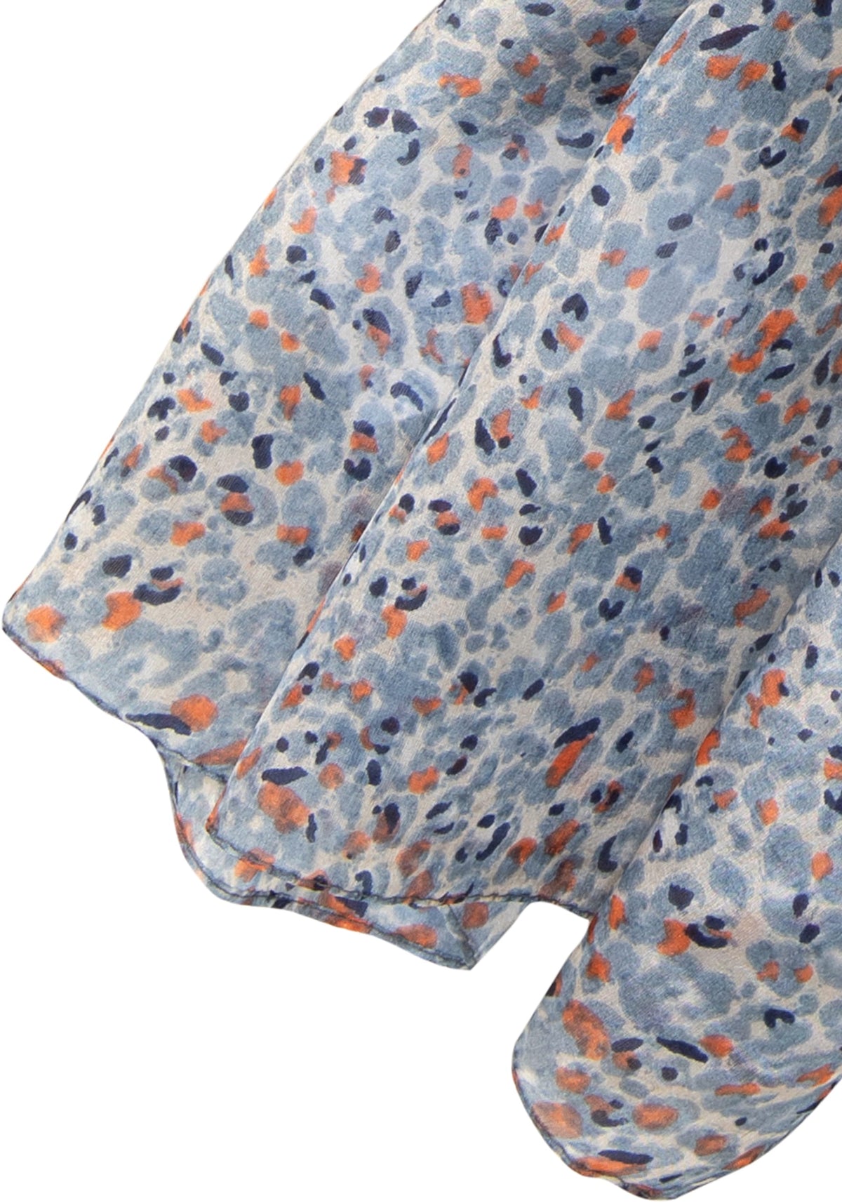 100% soie Micro Leo Print Scarf