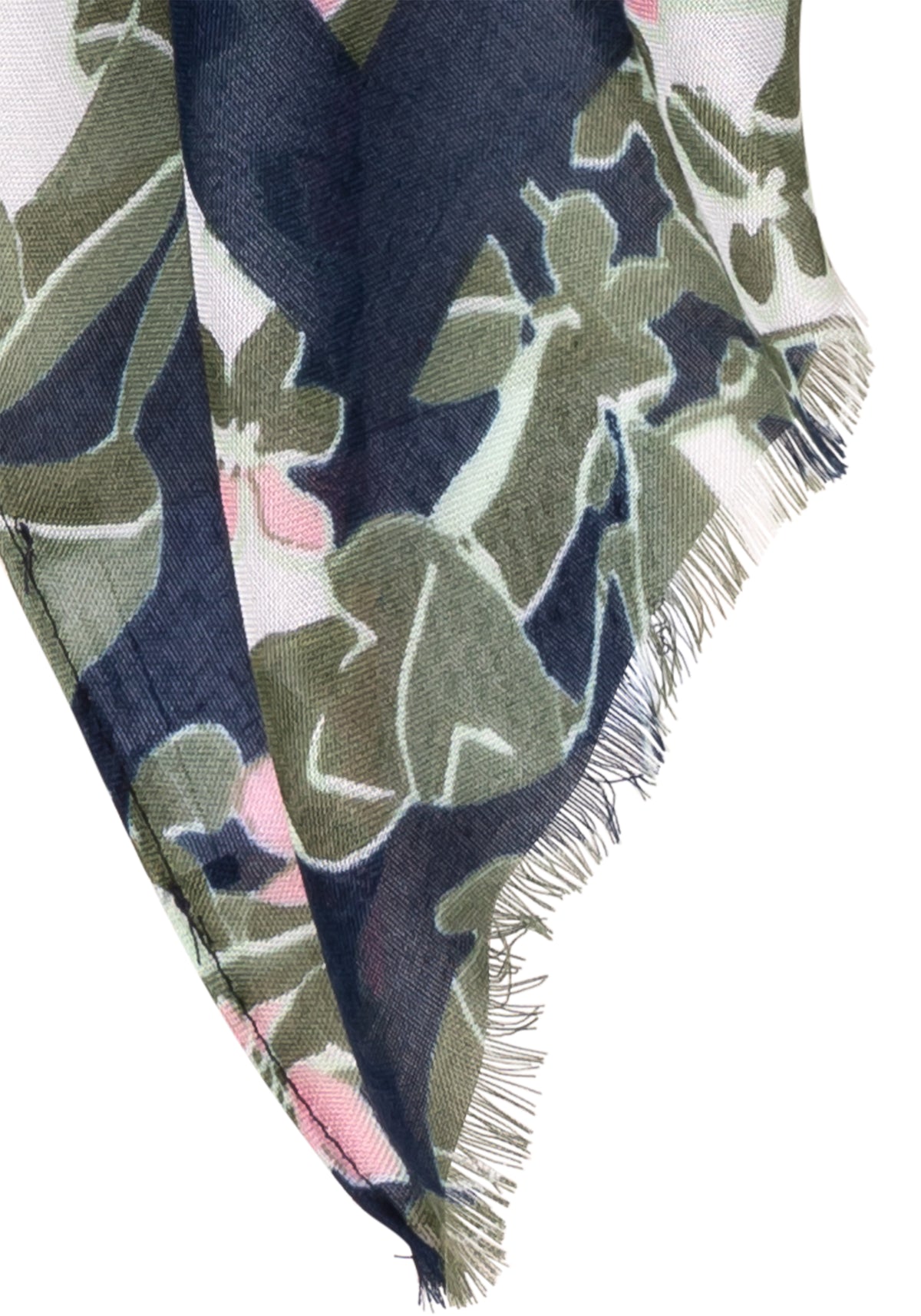 Abstract Floral Print Scarf