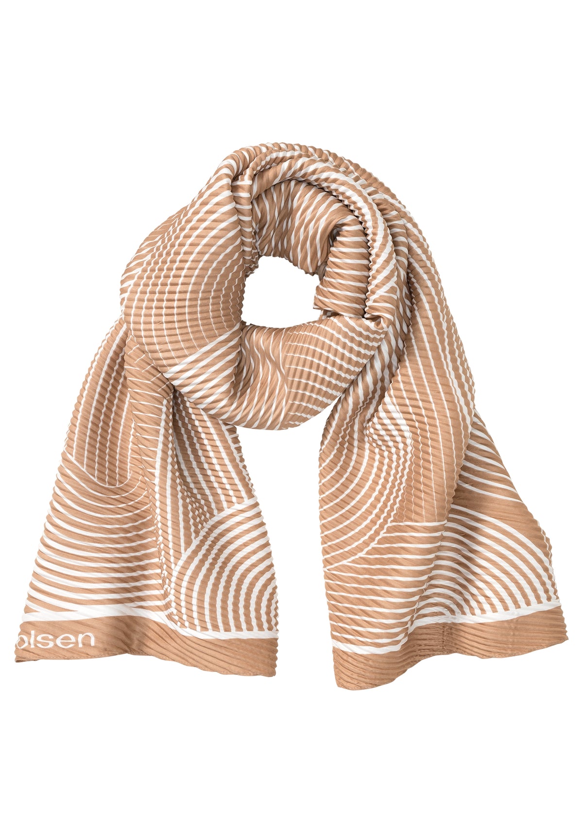 Micropleat Retro Print Scarf