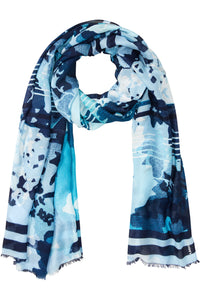 Foulard floral abstrait