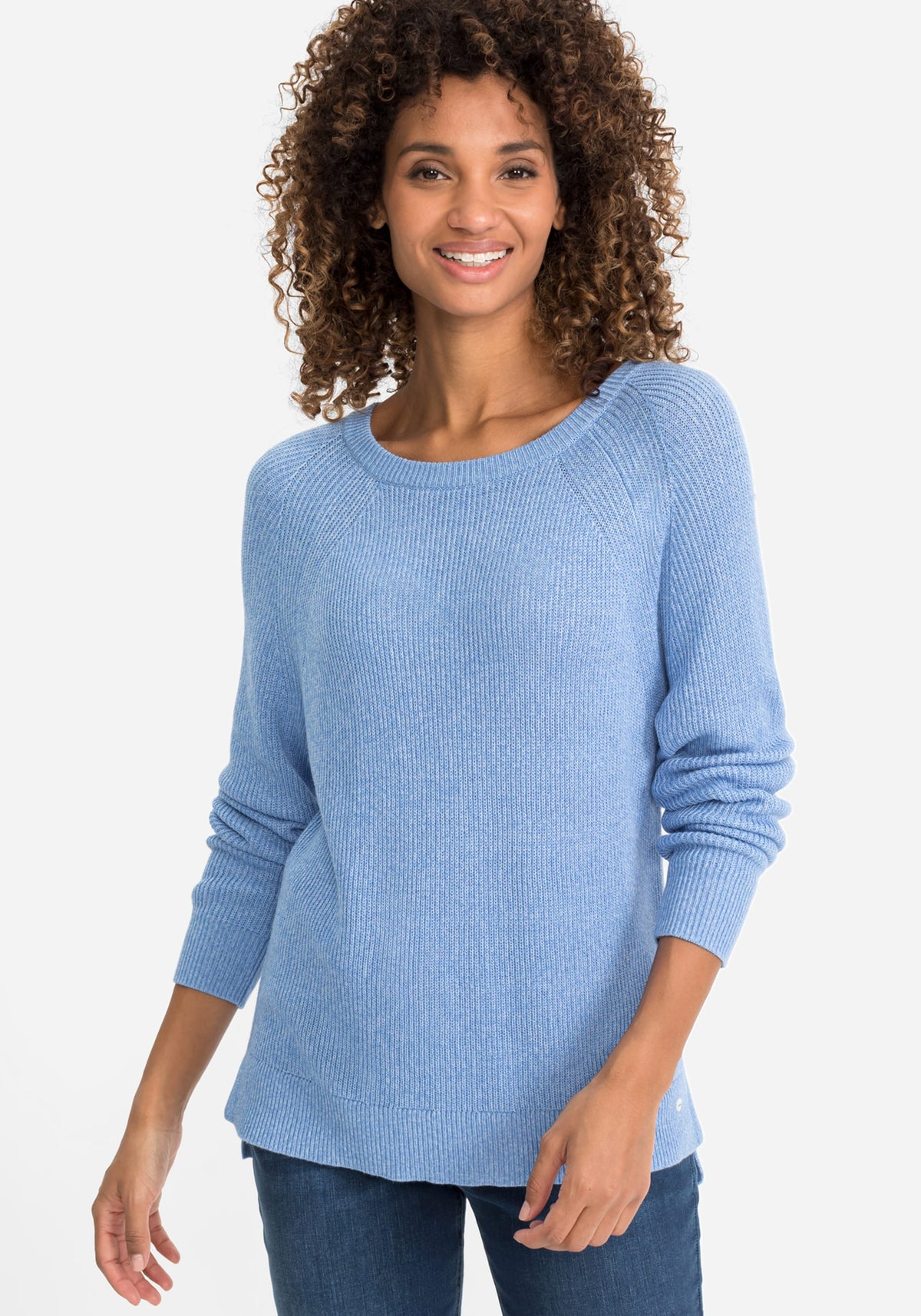 Long Sleeve Boat Neck Rib Knit Sweater