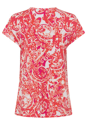 Eco Linen-Blend Paisley Tee-