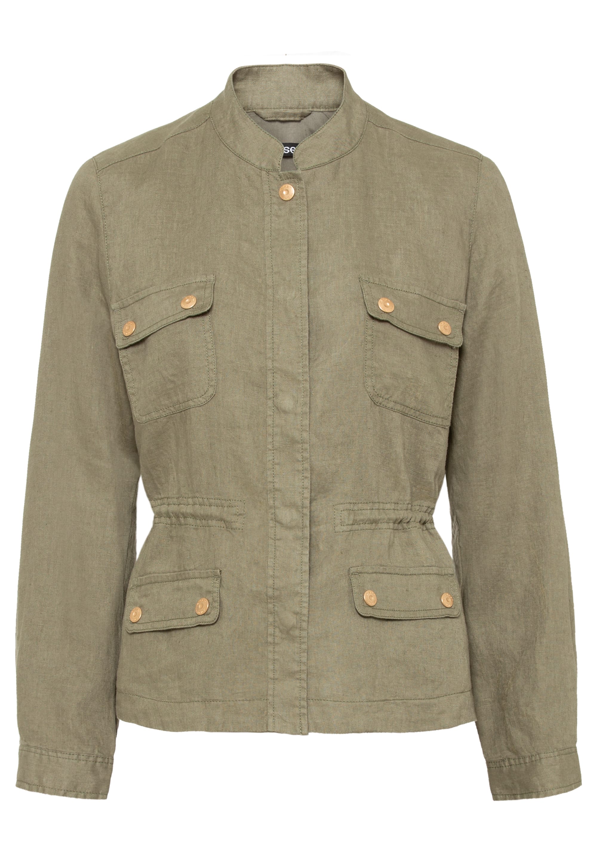 100% Linen Long Sleeve Safari Inspired Jacket - Olsen Fashion Canada